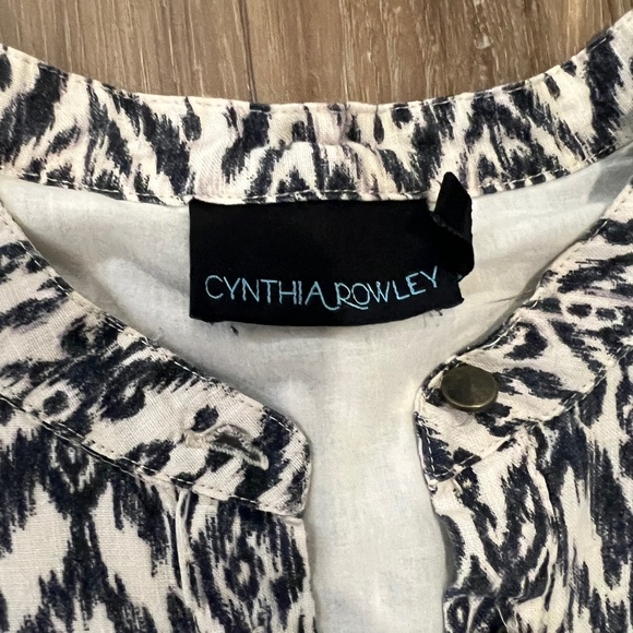 Cynthia Rowley Beige Printed Bohemian Sheath Dress Size 6 with Pockets - Picture 4 of 6